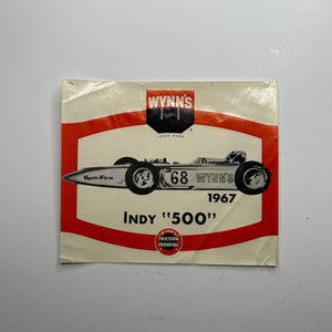 Original Wynn's 1967 Indy 500 Waterslide Decal