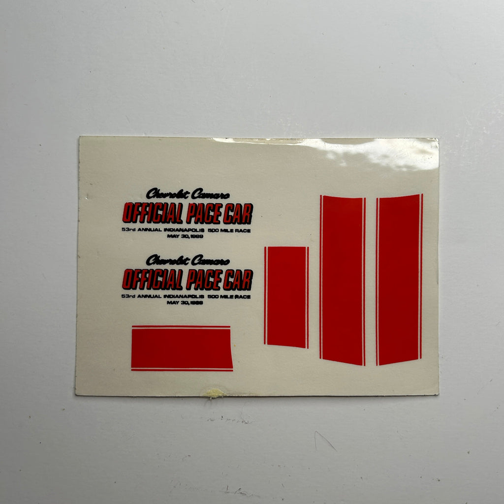 Original 53rd Annual Indy 500 Mile Race Official Pace Car Decal