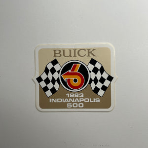 Original 1983 Indianapolis 500 Buick Decal