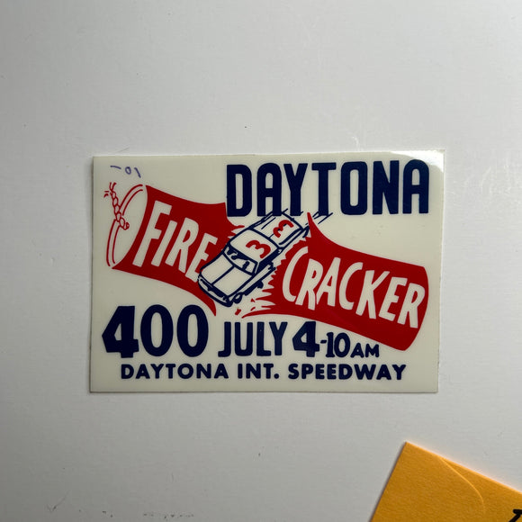 Original Daytona Firecracker 400 July 4th Decal