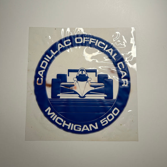 Original Cadillac Official Car Michigan 500 Static-Cling Decal