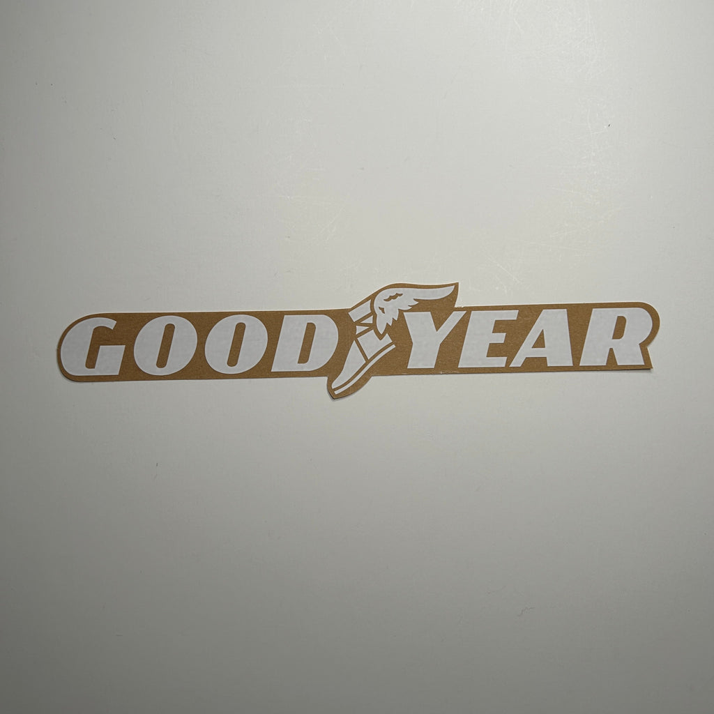 Original Goodyear White Decal