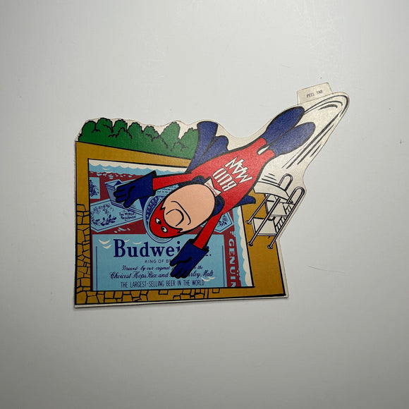 Original Bud Man Budweiser Pool Decal