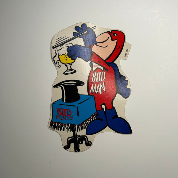 Original Bud Man Budweiser Magician Decal