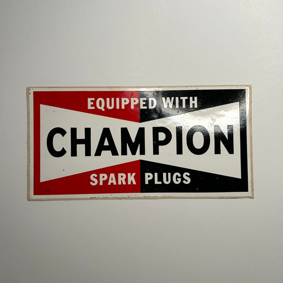 Original Champion Equipped with Spark Plugs Decal