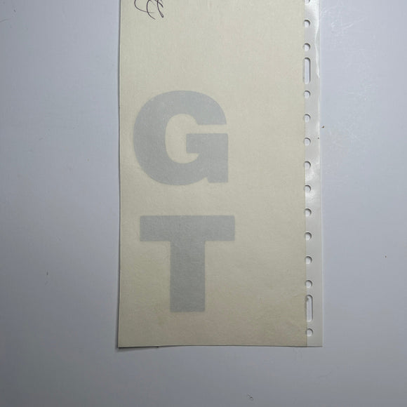 Original GT Metallic Silver Decal