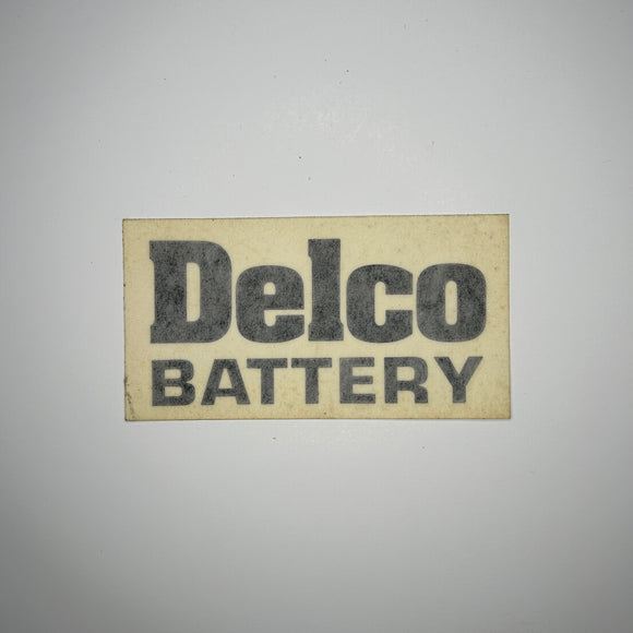 Original Delco Battery Black Decal