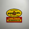 Original I was There 1980 Indianapolis 500 Pennzoil Decal