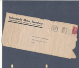 Indy Letter May 2, 1919 and envelope. To Otto Flanagan from WPC Assistant General Manager.