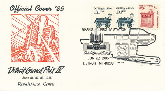 Grand Prix IV Postal Station Cancelation 1985