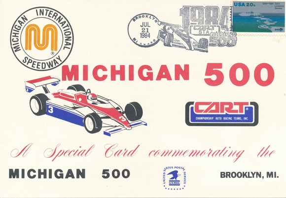 Michigan 500 Special Cancelation 1984 Brooklyn Michigan