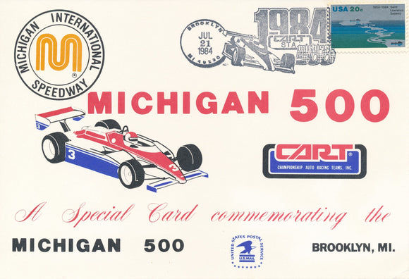 Michigan 500 Special Cancelation 1984 Brooklyn Michigan