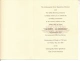 Indy 500 "Victory .16 Seconds" art unveiling invitation 1983