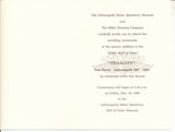 Indy 500 "Tenacity" art unveiling invitation 1984