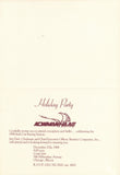 Invitation for a Holiday Party to celebrate the 1984 Indy racing season, sponsored by Newmanhaas Racing and Beatrice, Chicago December 1984