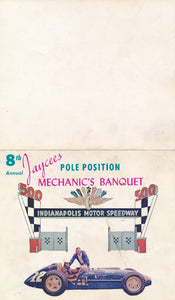 8th Annual Jaycees Pole Position Mechanic's Banquet 1957 Indy 500 honoring Ray Nichels with Sumar Special