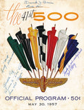 1957 Indianapolis 500 Victory Banquet Program - signed