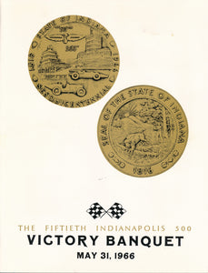 1966 Indianapolis 500 Victory Banquet Program