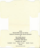 1979 SCCA/CART Awards Banquet Invitation - First year for CART