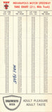 1965 Timing Chart for 2.5 mile track, Drewrys Beer, list of Indy winners up to 1965, Jimmy Clark mentioned