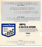 Good Year Motor Sports Club, Lap Speed Calculator, Unused (still has "press outs")