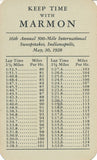 Timing Chart Indy Marmon 1928