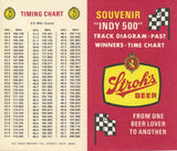 Timing Chart 2 1/2 Mile Track Indy Stroh's Beer Circa 1972