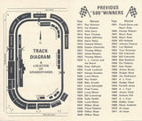 Timing Chart 2 1/2 Mile Track Indy Stroh's Beer Circa 1972