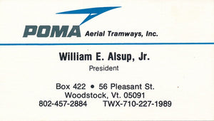 Business Card, POMA, William Alsup, Jr.