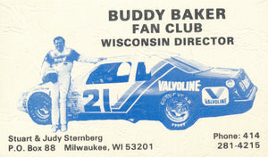 Business Card, Stuart and Judy Sternberg, Milwaukee, Wisconsin, Buddy Baker Fan Club, 21