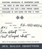 Business Card, Joe Creek, Cameraman, Dick Wallen Productions, Arcadia, California