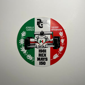 Original 1981 Rex Mays 150 Decal