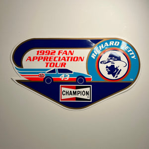 Original 1992 Fan Appreciation Tour Richard Petty Decal