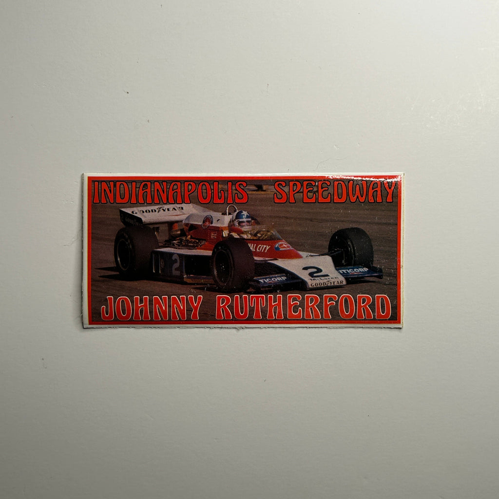 Original Indianapolis Speedway Johnny Rutherford Decal