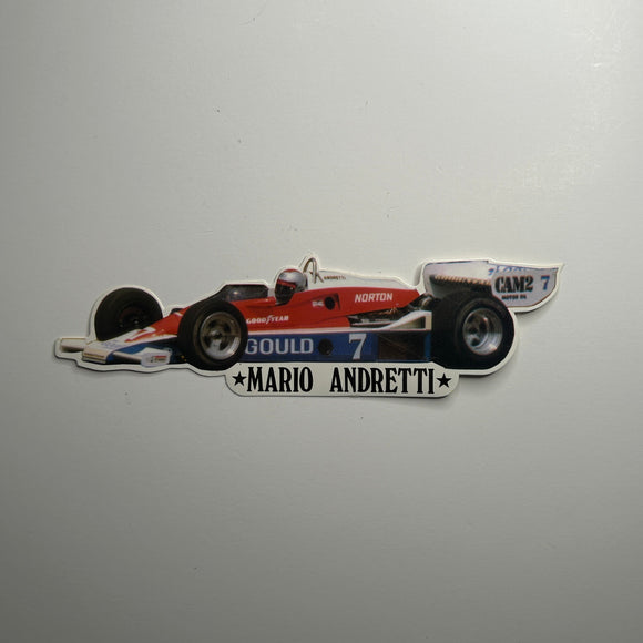 Original Mario Andretti Car Decal