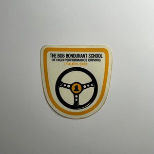 Original Bob Bondurant School of High Performance Driving Decal