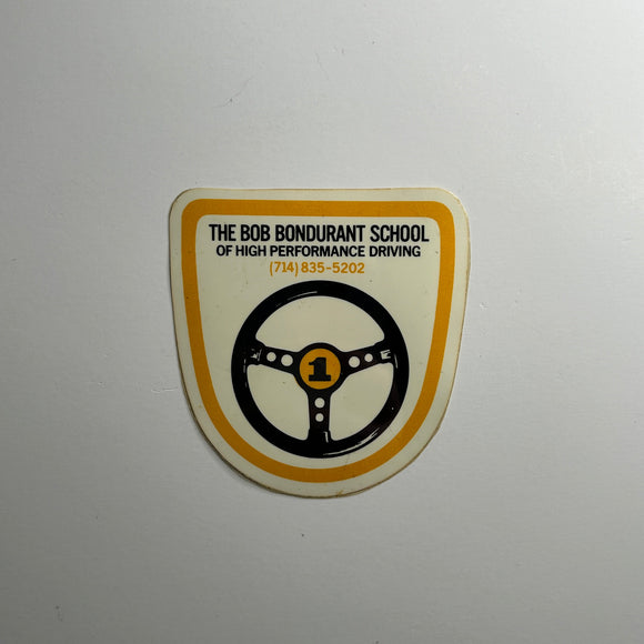 Original Bob Bondurant School of High Performance Driving Decal