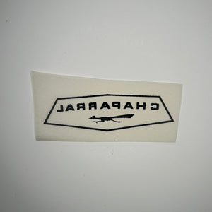 Original Chaparral Reversed White Decal