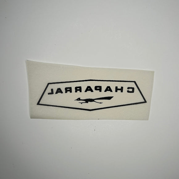 Original Chaparral Reversed White Decal