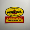 Original I Was There 1986 Michigan 500 Pennzoil Decal