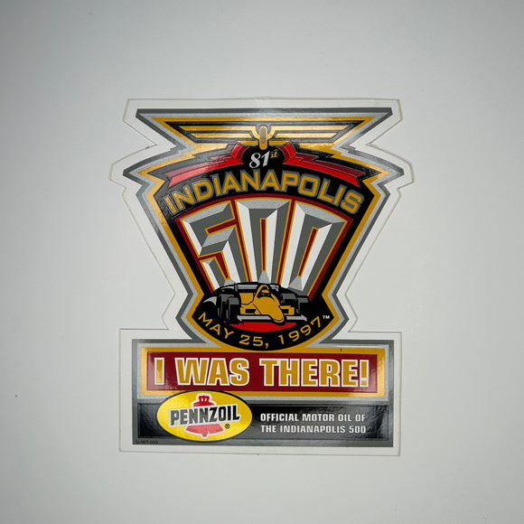 Original Indianapolis 500 May 25th 1997 Decal