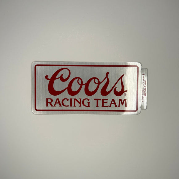 Original Coors Racing Team Metallic Decal