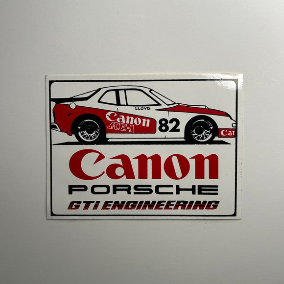 Original Canon Porsche GTI Engineering Decal