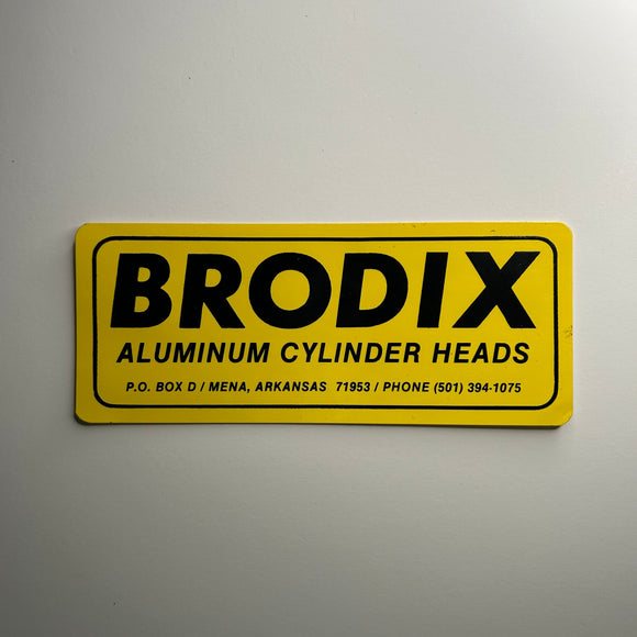 Original Brodix Aluminum Cylinder Heads Decal