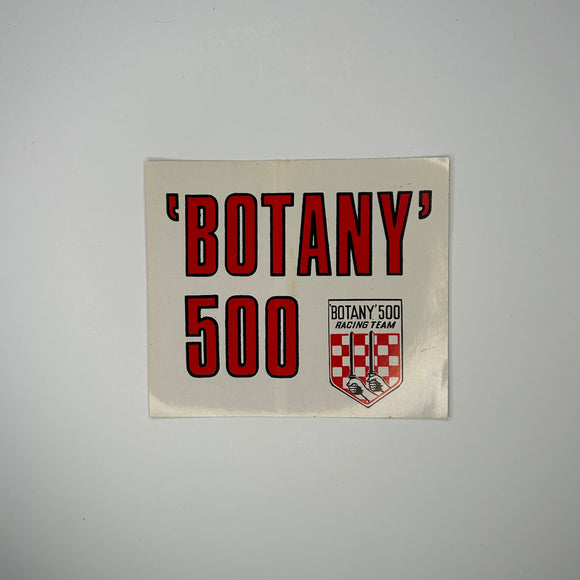 Original Botany 500 Racing Team Waterslide Decal