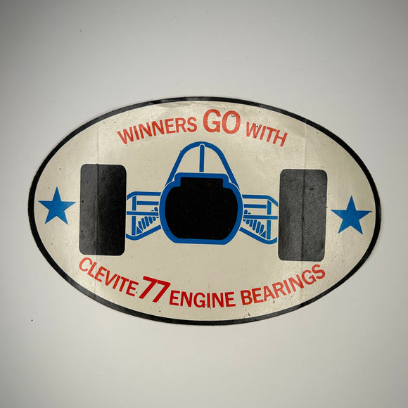 Original Winners Go with Clevite 77 Engine Bearings Decal