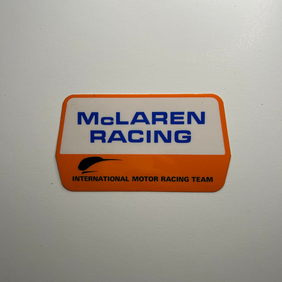 Original McLaren Racing Decal