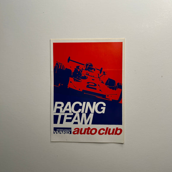 Original Montgomery Ward Racing Team Auto Club Decal