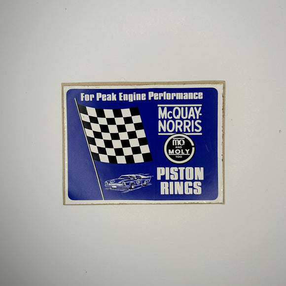 Original McQuay Norris Piston Rings Decal