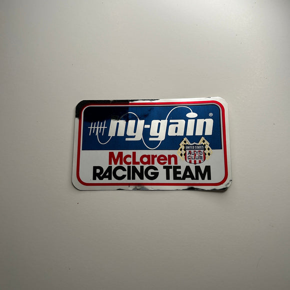 Original HY-GAIN McLaren Racing Team Metallic Decal